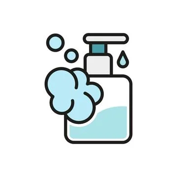 Liquid soap bathroom icon vector basic design simple and modern Stock Illustration