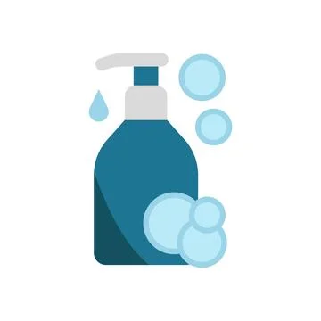 Liquid soap bathroom icon vector basic design simple and modern 스톡 일러스트