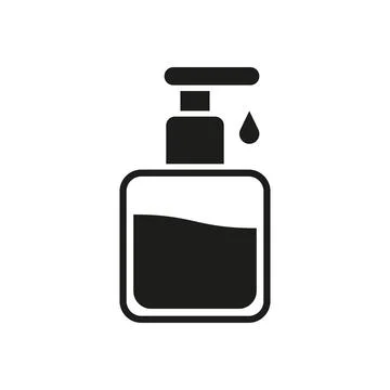 Liquid soap bathroom icon vector basic design simple and modern Stock Illustration