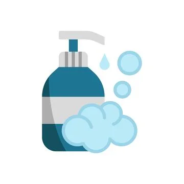 Liquid soap bathroom icon vector basic design simple and modern Stock Illustration