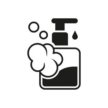 Liquid soap bathroom icon vector basic design simple and modern Stockillustratie