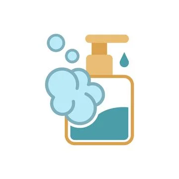 Liquid soap bathroom icon vector basic design simple and modern Stock Illustration