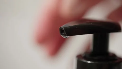 Liquid Soap being poured  in slowmo 100 FPS Stock Footage 274898216