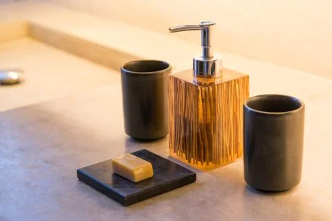 Liquid soap bottle Stock Photos