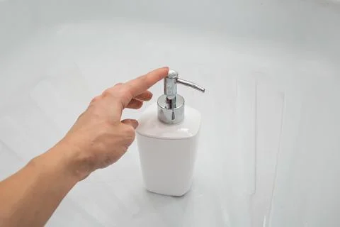 Liquid soap in a bottle Stock Photos