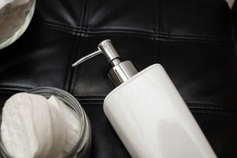 Liquid soap in a bottle Stock Photos