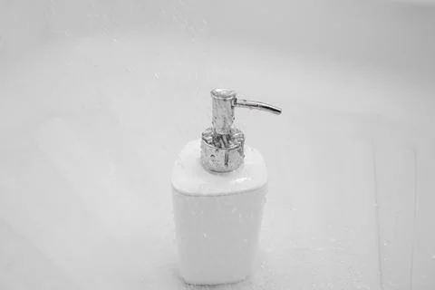 Liquid soap in a bottle Stock Photos