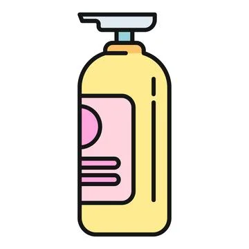Liquid soap bottle pump dispenser icon concept Stock Illustration