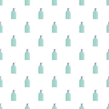 Liquid soap bottle repeating pattern on white background 스톡 일러스트