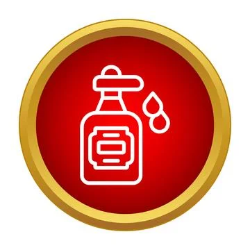 Liquid soap dispenser bottle with drops icon Stock Illustration