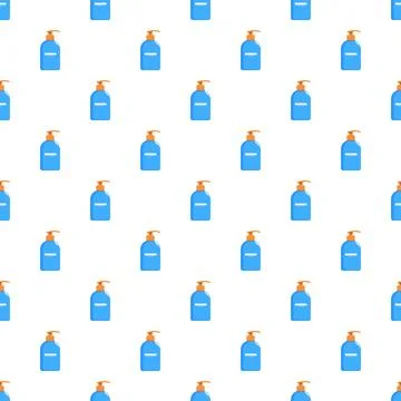 Liquid soap dispenser bottles seamless pattern for hygiene Stock Illustration