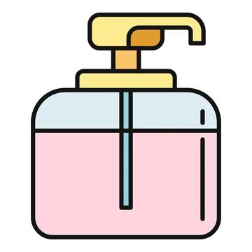 Liquid soap dispenser pump bottle for hygiene concept Stock Illustration