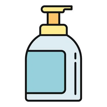 Liquid soap dispenser pump bottle icon Stock Illustration