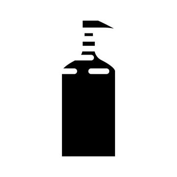 Liquid soap dispenser pump glyph icon vector illustration Stock Illustration