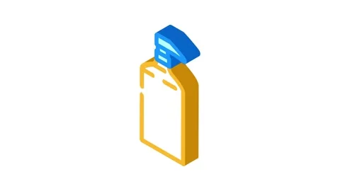 Liquid soap dispenser pump isometric icon animation Stock Footage 327275245