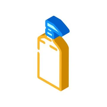 Liquid soap dispenser pump isometric icon vector illustration Stock Illustration