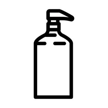 Liquid soap dispenser pump line icon vector illustration Ilustración de archivo