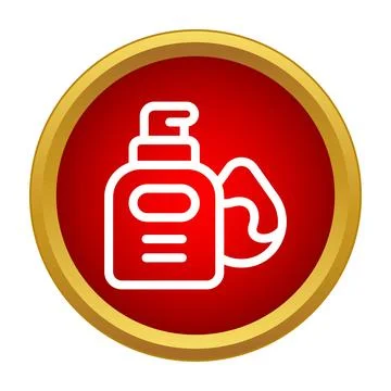 Liquid soap dispenser pumping drop for hygiene concept Stock Illustration