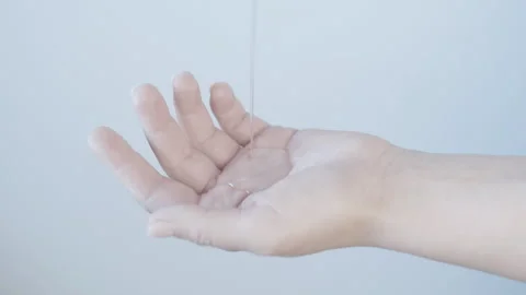 Liquid soap. Female palm. Stock Footage 248135615