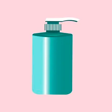 Liquid soap for hands on a light background. Stock Illustration