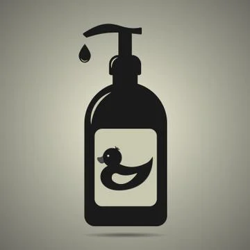 Liquid soap icon in flat style Stock Illustration