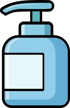 Liquid Soap Lotion Pump Bottle Line Icon Stock Illustration