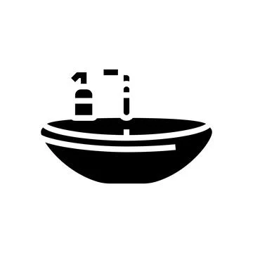 Liquid soap next sink glyph icon vector illustration Stock Illustration