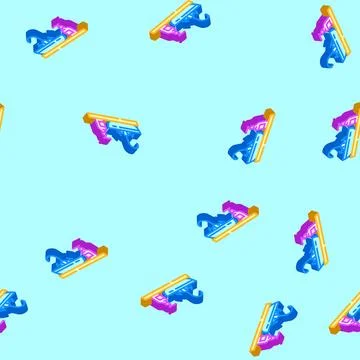 Liquid soap next sink isometric icon seamless pattern Ilustración de archivo