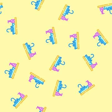 Liquid soap next sink vector seamless pattern Illustrazione stock