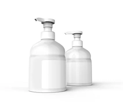 Liquid soap or lotion bottle Stock Photos
