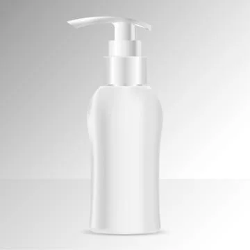 Liquid soap or shampoo bottle template. Cosmetics Stock Illustration