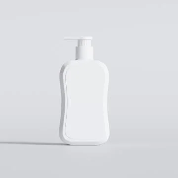 Liquid soap packaging with blank label white color isolated on gray backgrou Stock Illustration