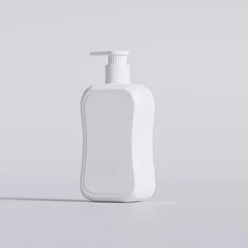 Liquid soap packaging with blank label white color isolated on gray backgrou Иллюстрация