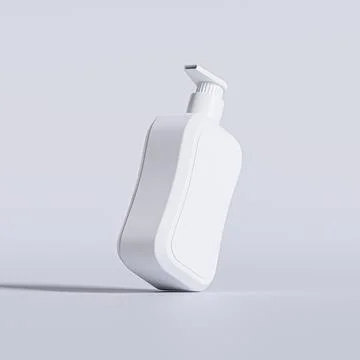 Liquid soap packaging with blank label white color isolated on gray backgrou Stock-Illustration