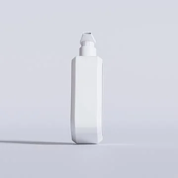 Liquid soap packaging with blank label white color isolated on gray backgrou Illustrazione stock