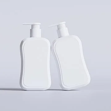 Liquid soap packaging with blank label white color isolated on gray backgrou Stock Illustration