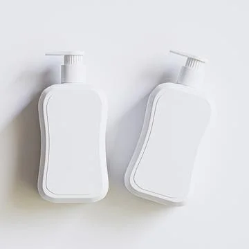 Liquid soap packaging with blank label white color isolated on gray backgrou Stock Illustration