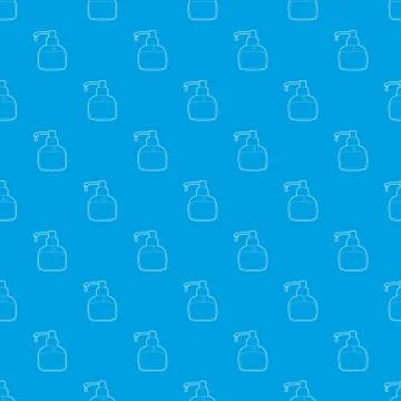 Liquid soap pattern vector seamless blue 스톡 일러스트