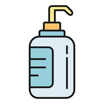 Liquid soap pump bottle for cleaning and hygiene Stock Illustration