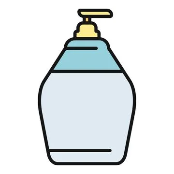 Liquid soap pump bottle dispenser icon illustration Stock Illustration