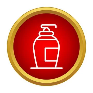 Liquid soap pump bottle icon highlighting hygiene concept Stock Illustration