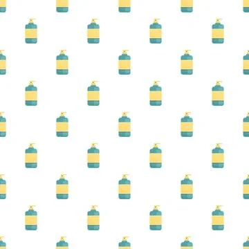Liquid soap pump dispenser bottle seamless pattern Stock Illustration