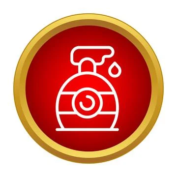 Liquid soap pump dispenser bottle outline icon Stock Illustration