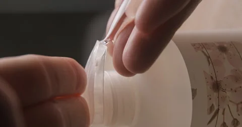 Liquid soap pumping on hands slow motion 4K Stock Footage 232267304