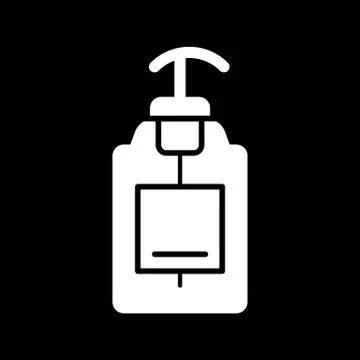 Liquid Soap vector icon. Black soap illustration on white background. Solid Stock Illustration