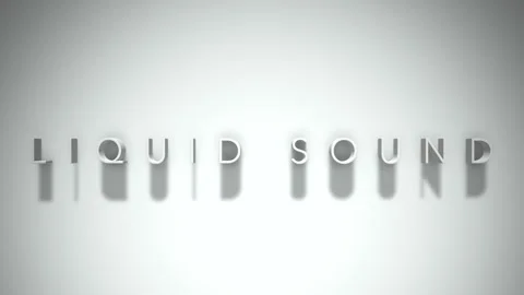Liquid sound 3D title animation white text on a white background Video stock 299428265