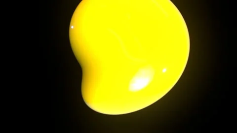 Liquid Sphere Fluid Morphing Orb: 3D Abstract Background Loop (4K Broadcast 16:9 Stock-Footage 335735870