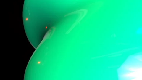 Liquid Sphere Fluid Morphing Orb: 3D Abstract Background Loop (4K Broadcast 16:9 Stock Footage 335735957