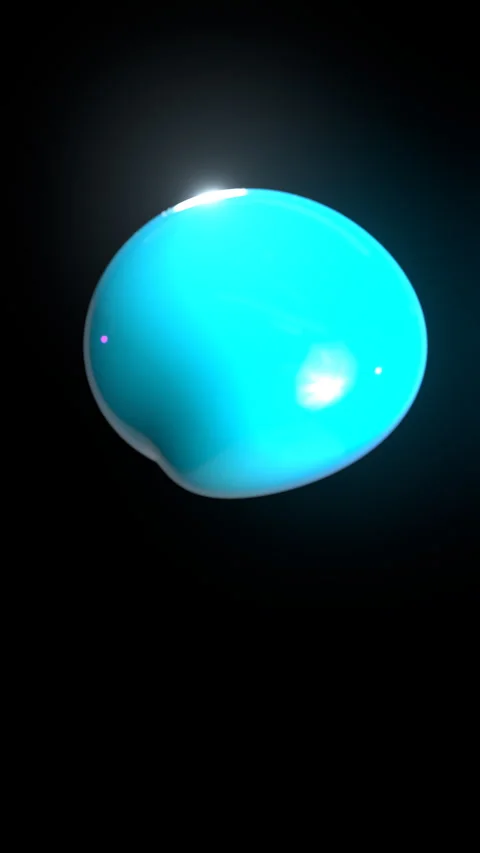 Liquid Sphere Fluid Morphing Orb: 3D Abstract Background Loop (4K Vertical 9:16) Stock Footage 335735970