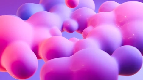 Liquid spheres merging and separating loop Stock Footage 286743786